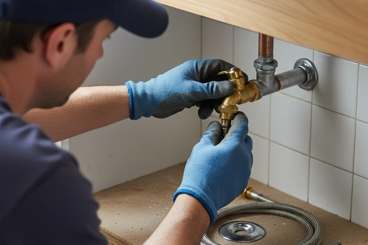 Shutoff valve and fitting work during Faucet and Fixture Repair in Mcdonough
